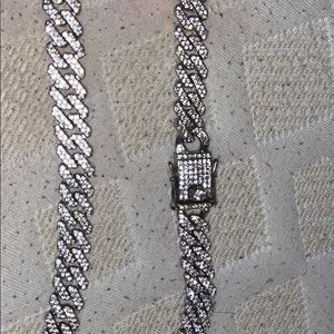 Prong cuban link vvs+ diamonds